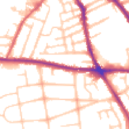 Daytime road noise heatmap for WV2 3HU