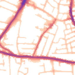 Daytime road noise heatmap for WV2 4PA