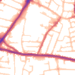 Daytime road noise heatmap for WV2 4PQ