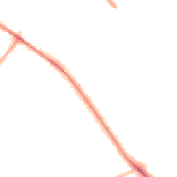 Night-time road noise heatmap for WV6 0BD