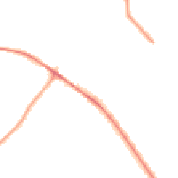 Night-time road noise heatmap for WV6 0JX