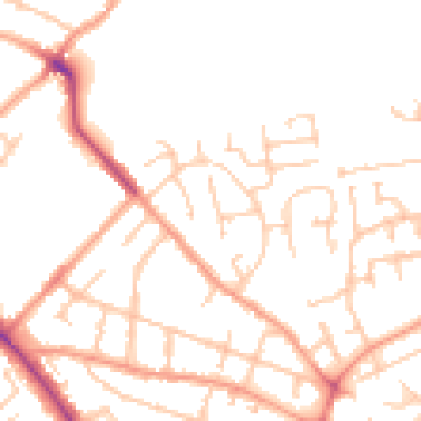 Daytime road noise heatmap for WV6 0TP