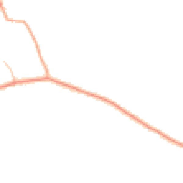 Daytime road noise heatmap for WV6 7AA