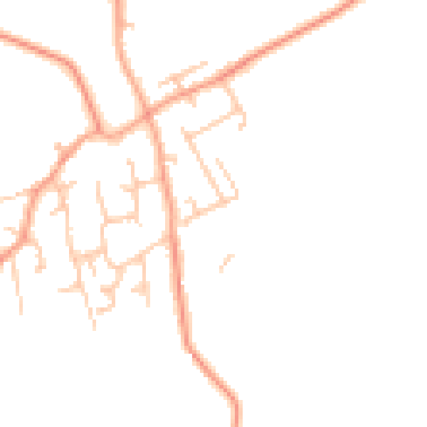 Daytime road noise heatmap for WV6 7AH