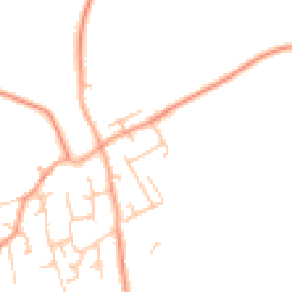 Daytime road noise heatmap for WV6 7AN