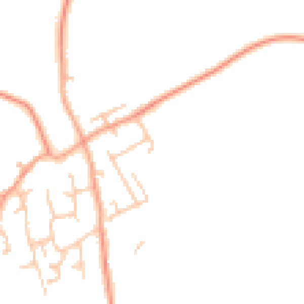 Daytime road noise heatmap for WV6 7AY