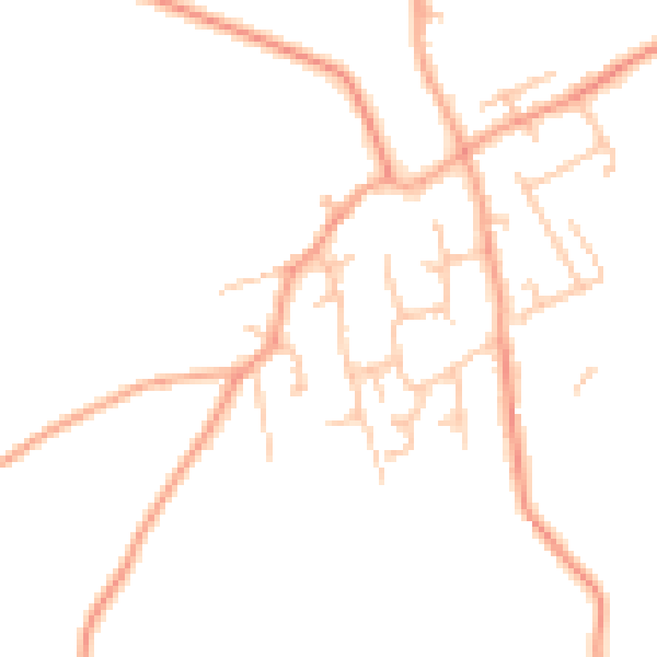 Daytime road noise heatmap for WV6 7BL