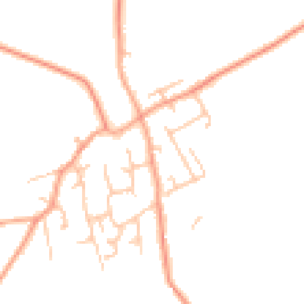 Daytime road noise heatmap for WV6 7BU