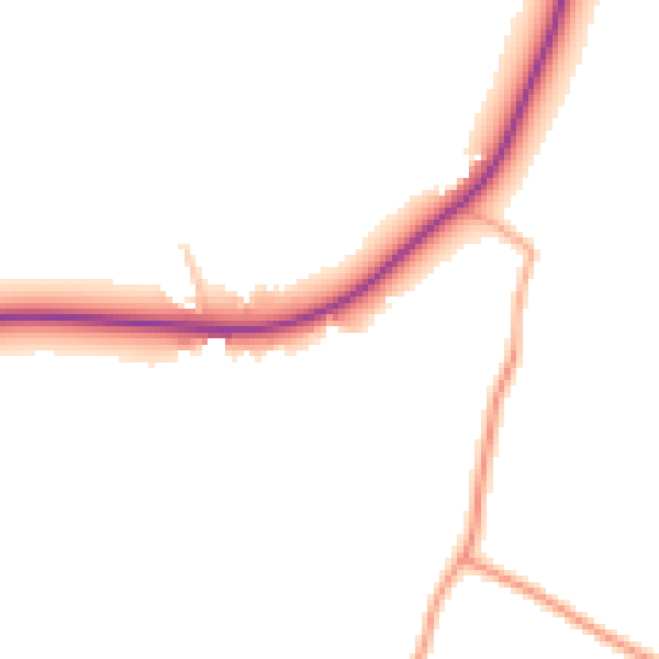 Daytime road noise heatmap for WV6 7EU