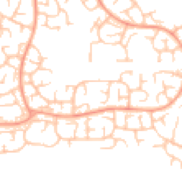 Daytime road noise heatmap for WV6 7RB