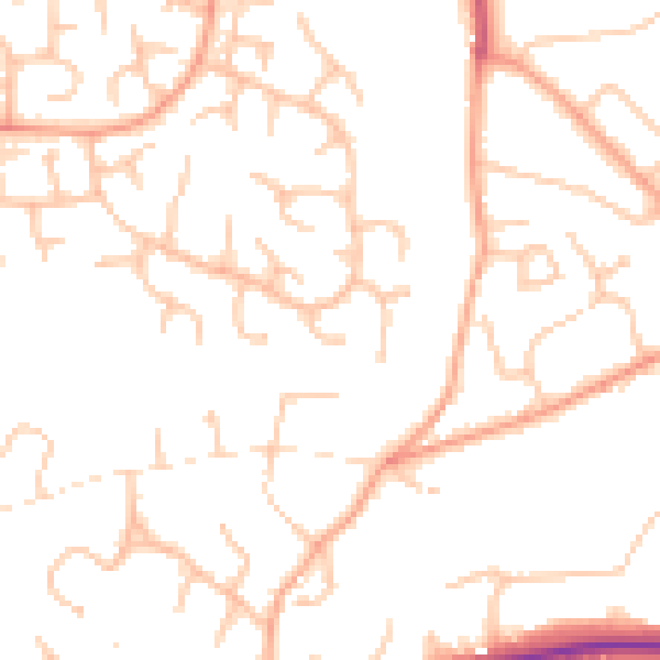 Daytime road noise heatmap for WV6 7RH