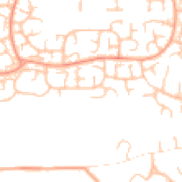 Daytime road noise heatmap for WV6 7SN