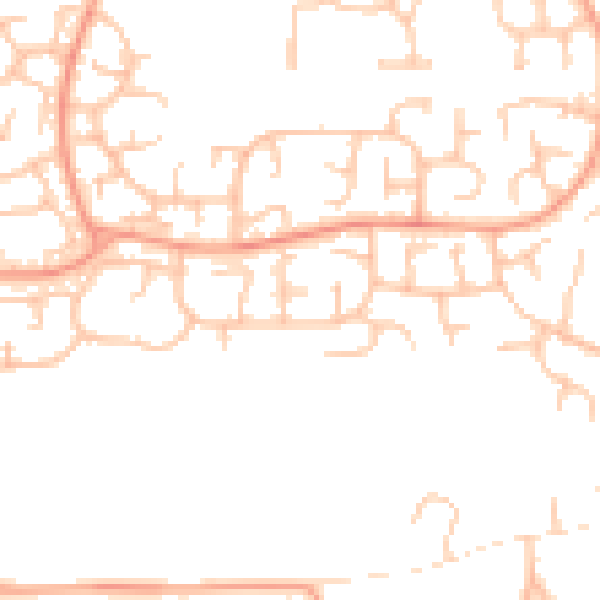 Daytime road noise heatmap for WV6 7SQ
