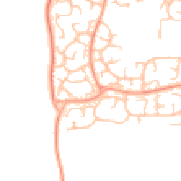 Daytime road noise heatmap for WV6 7XU