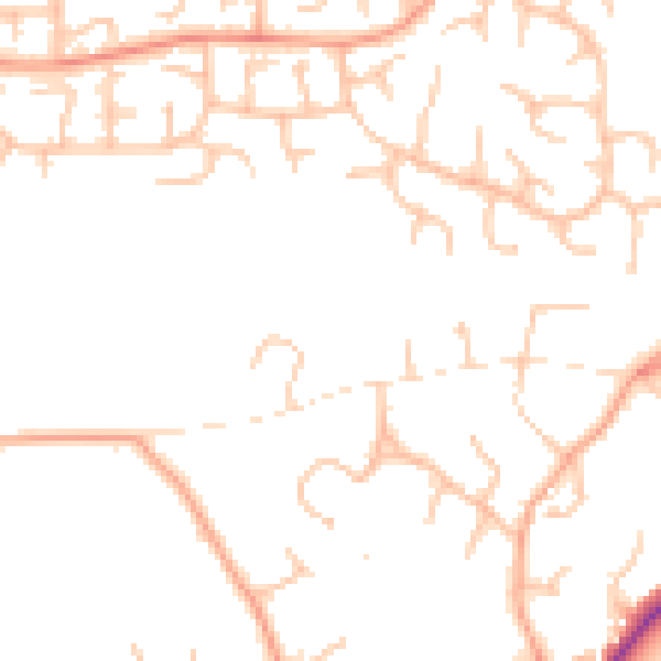 Daytime road noise heatmap for WV6 8DJ