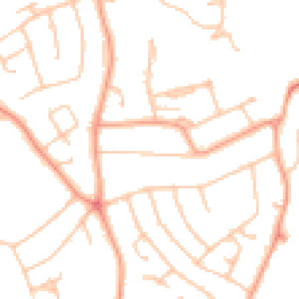 Daytime road noise heatmap for WV6 9HZ