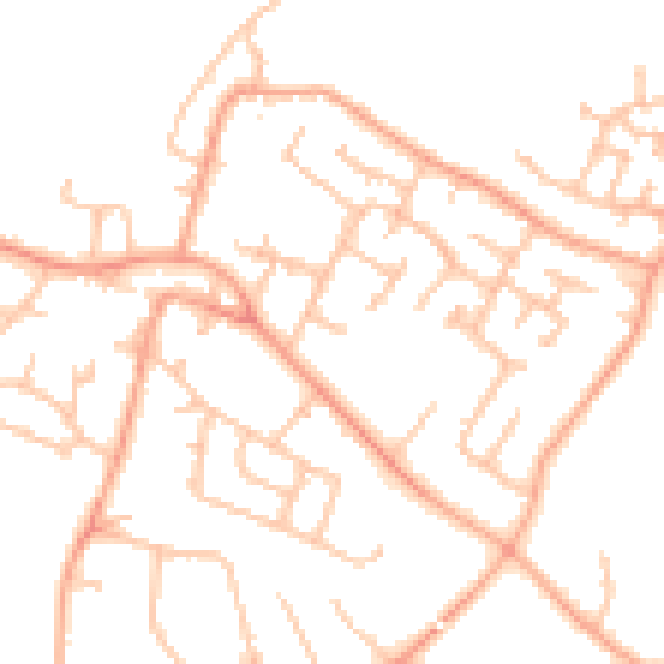Daytime road noise heatmap for WV8 1AF