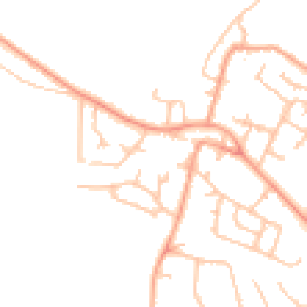 Daytime road noise heatmap for WV8 1DQ
