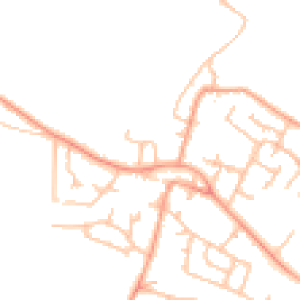 Daytime road noise heatmap for WV8 1HA