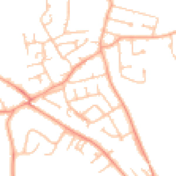 Daytime road noise heatmap for WV8 1LH
