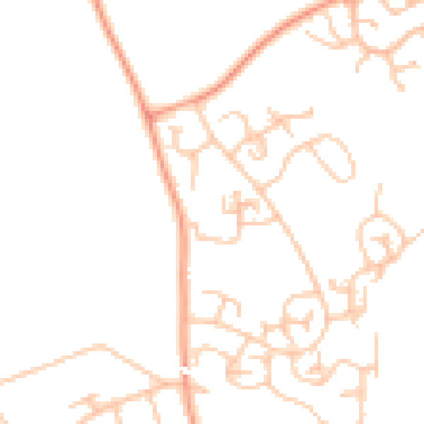 Daytime road noise heatmap for WV8 1UH