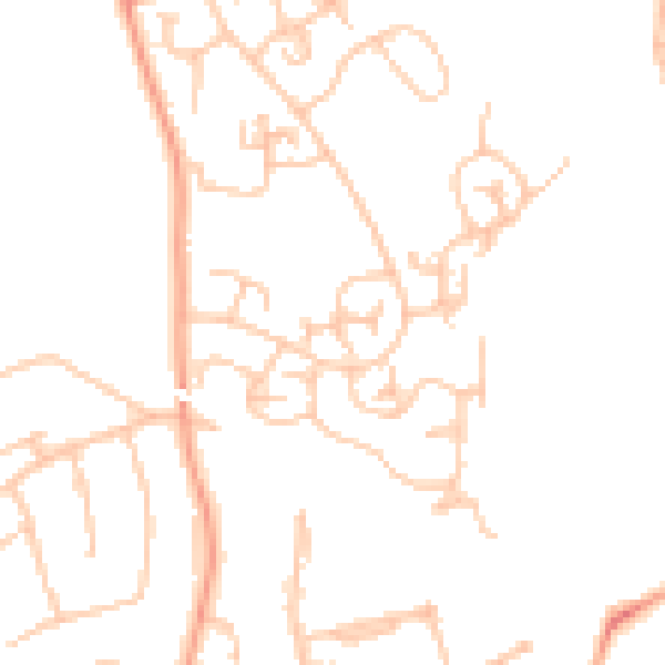 Daytime road noise heatmap for WV8 1UY