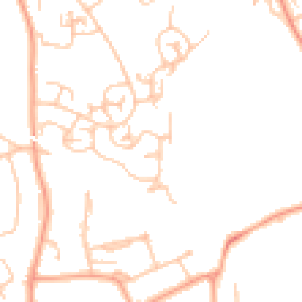 Daytime road noise heatmap for WV8 1YF