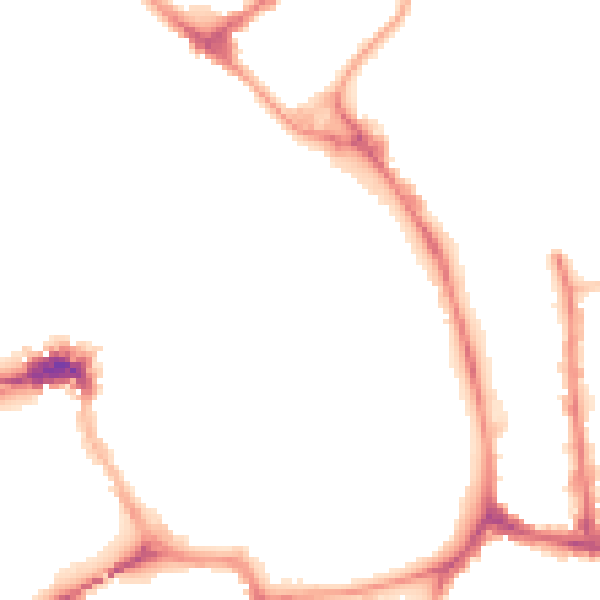 Night-time road noise heatmap for YO1 7AF