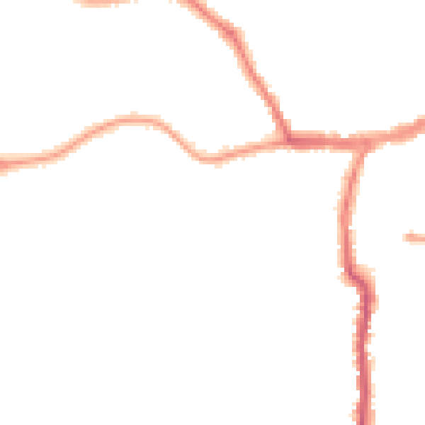 Night-time road noise heatmap for YO12 4AG