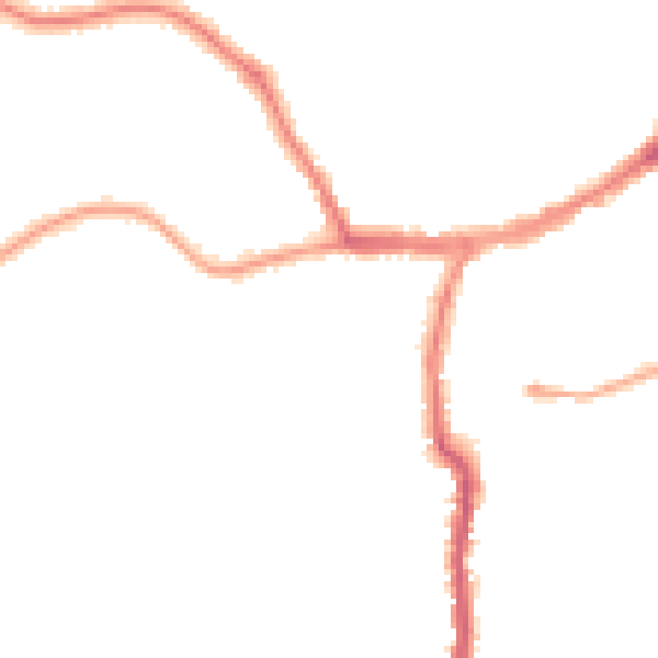 Night-time road noise heatmap for YO12 4AN