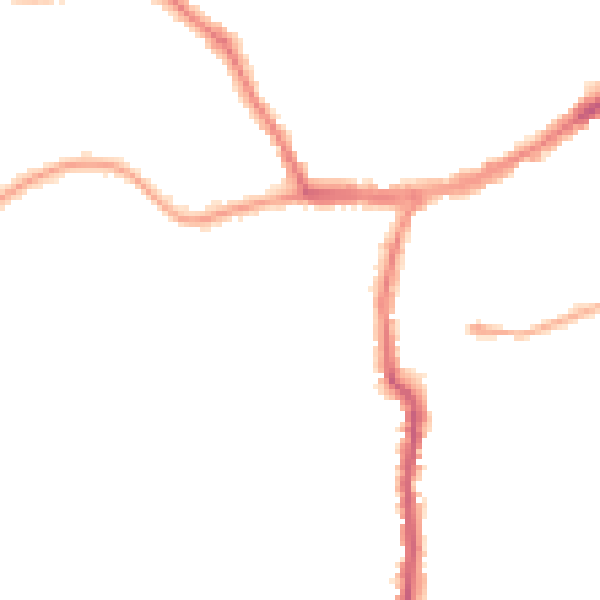 Night-time road noise heatmap for YO12 4AR
