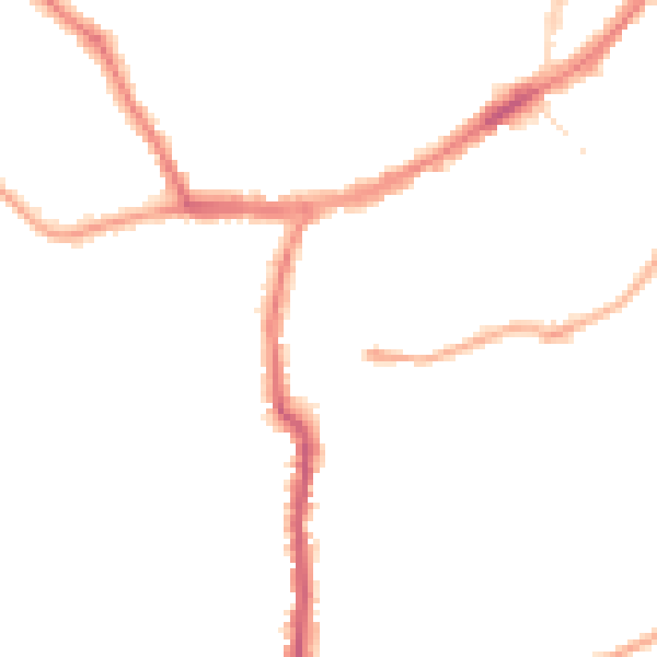 Night-time road noise heatmap for YO12 4AS