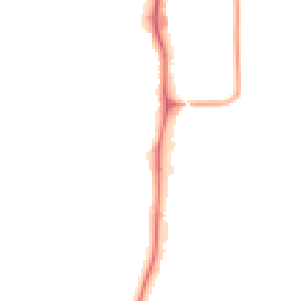 Night-time road noise heatmap for YO12 4AY