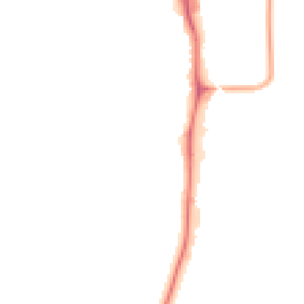 Night-time road noise heatmap for YO12 4AZ