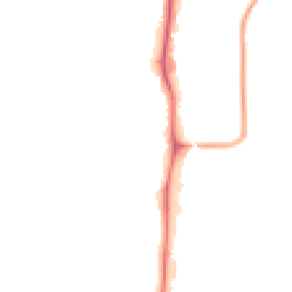 Night-time road noise heatmap for YO12 4BF