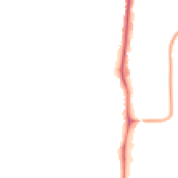 Night-time road noise heatmap for YO12 4BG