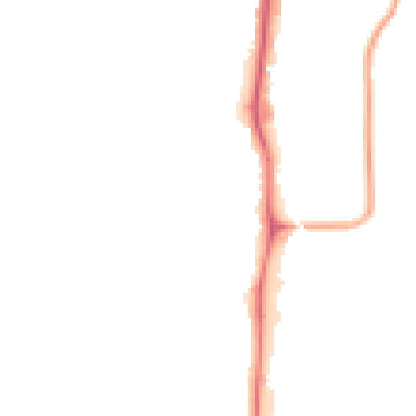 Night-time road noise heatmap for YO12 4BJ