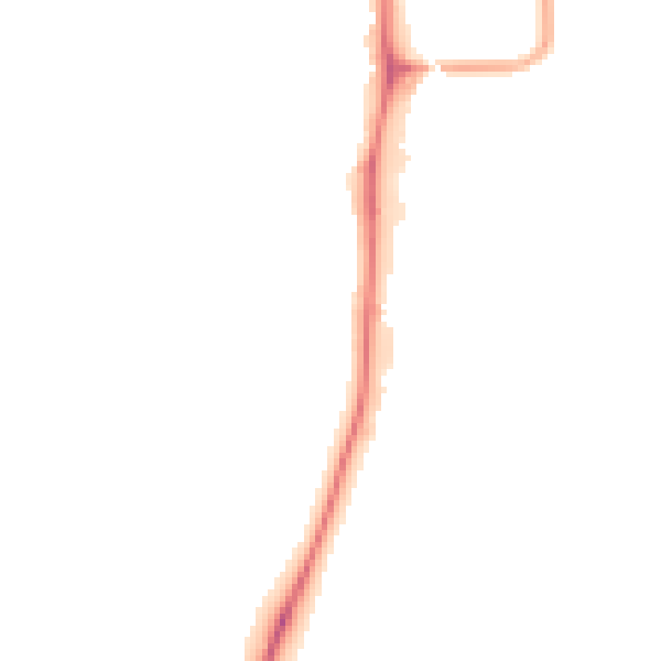 Night-time road noise heatmap for YO12 4DF