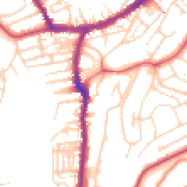 Daytime road noise heatmap for YO12 4DR
