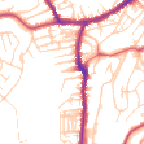 Daytime road noise heatmap for YO12 4DX