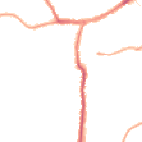 Night-time road noise heatmap for YO12 4DX