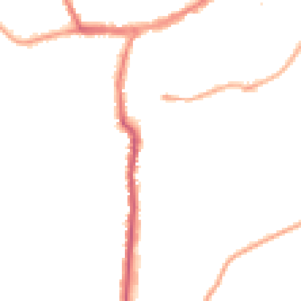 Night-time road noise heatmap for YO12 4EB