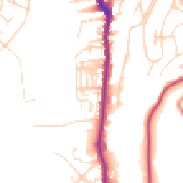 Daytime road noise heatmap for YO12 4EU