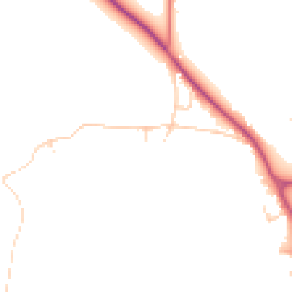 Daytime road noise heatmap for YO12 4RT