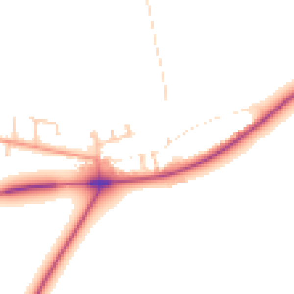 Daytime road noise heatmap for YO12 4SD