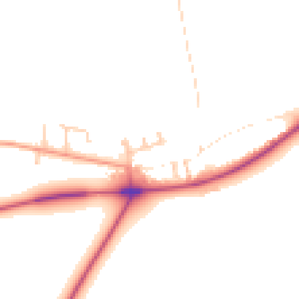 Daytime road noise heatmap for YO12 4ST
