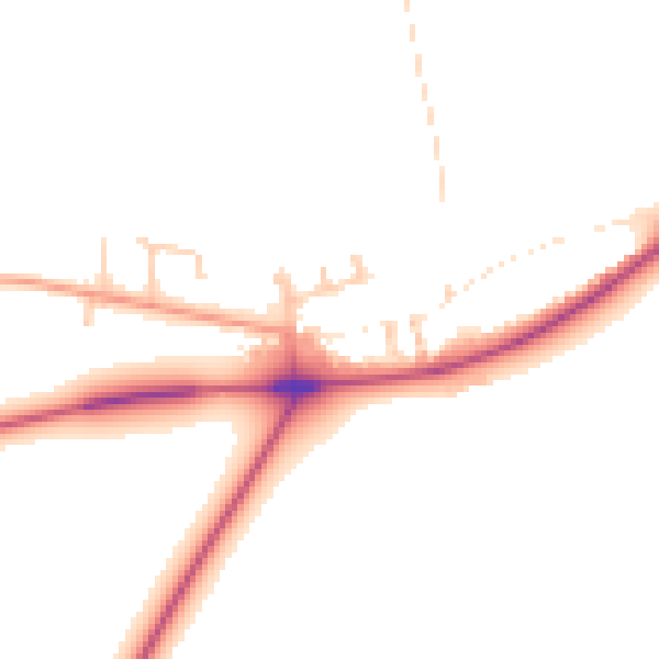 Daytime road noise heatmap for YO12 4TB