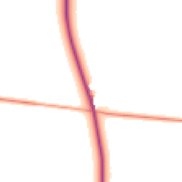 Daytime road noise heatmap for YO12 4TF