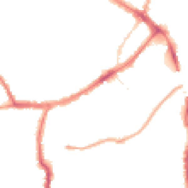 Night-time road noise heatmap for YO12 5AE