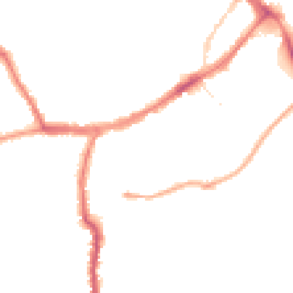 Night-time road noise heatmap for YO12 5AG